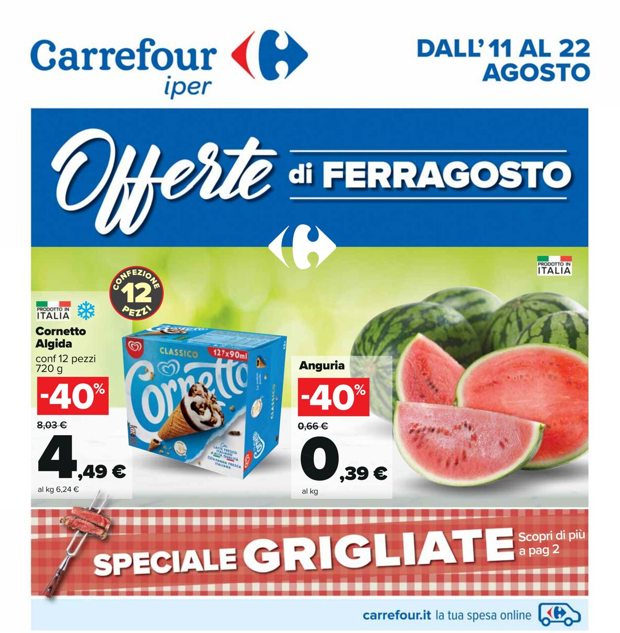 Volantino Carrefour 11.08.2022 - 22.08.2022