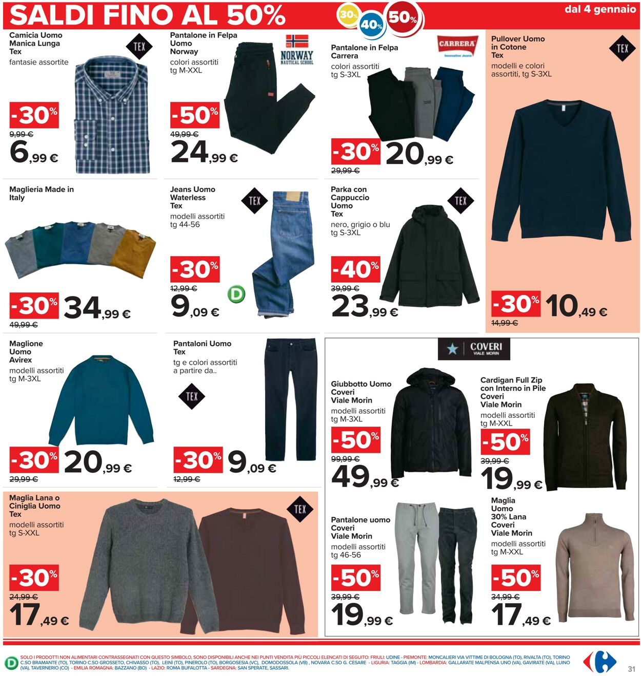 Volantino Carrefour 03.01.2025 - 15.01.2025