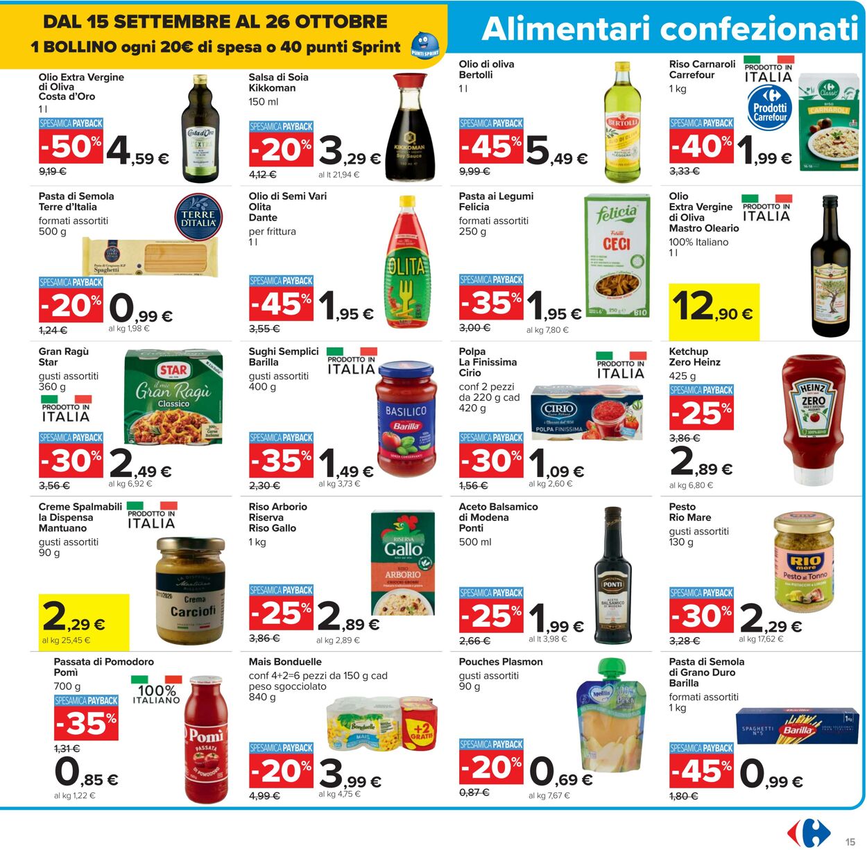 Volantino Carrefour 15.09.2025 - 25.09.2025