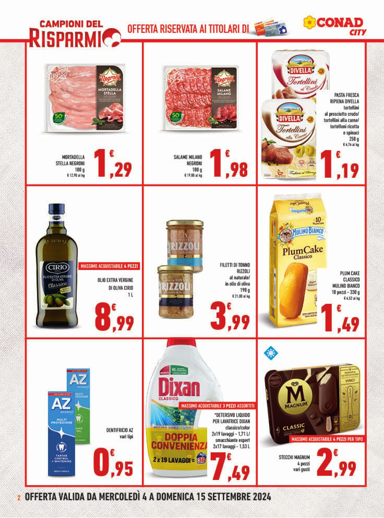 Volantino Conad 04.09.2024 - 15.09.2024