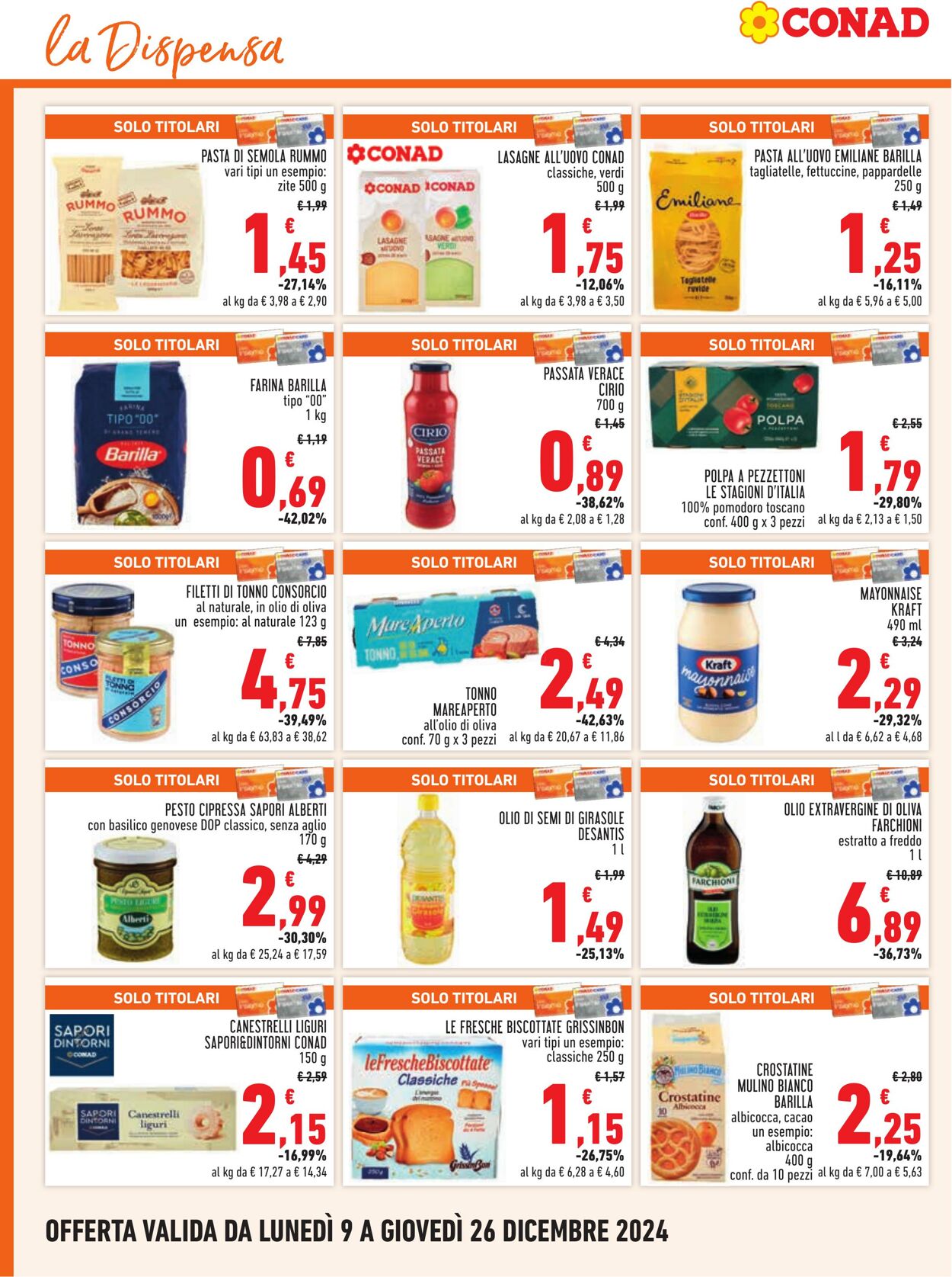 Volantino Conad 09.12.2024 - 26.12.2024