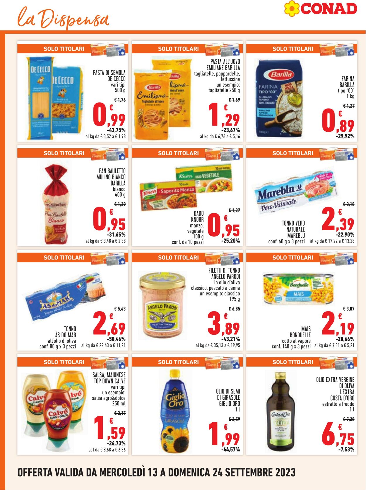 Volantino Conad 13.09.2023 - 24.09.2023