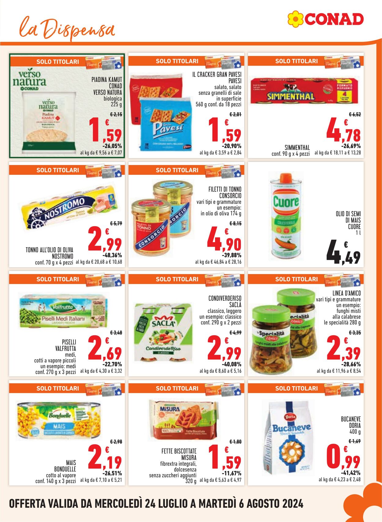 Volantino Conad 24.07.2024 - 06.08.2024