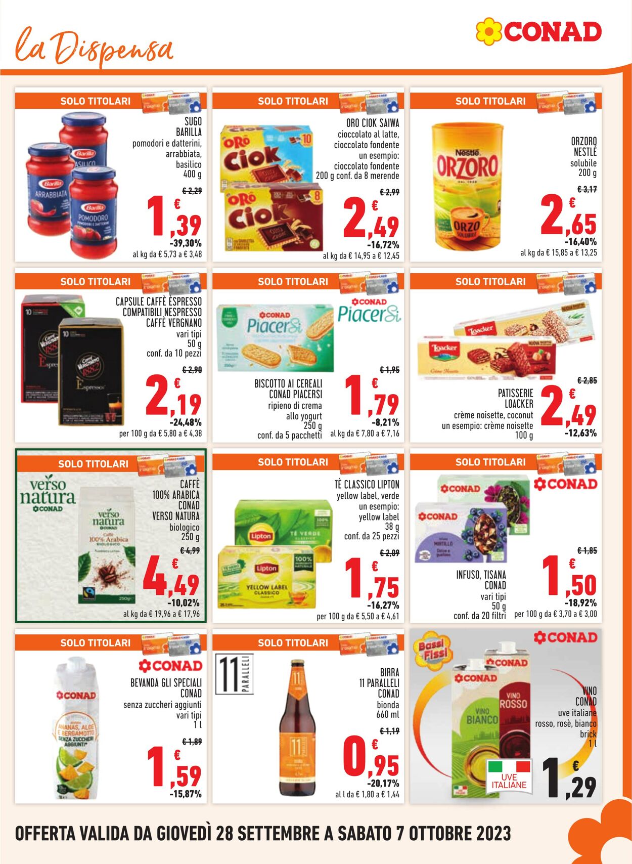 Volantino Conad 28.09.2023 - 07.10.2023