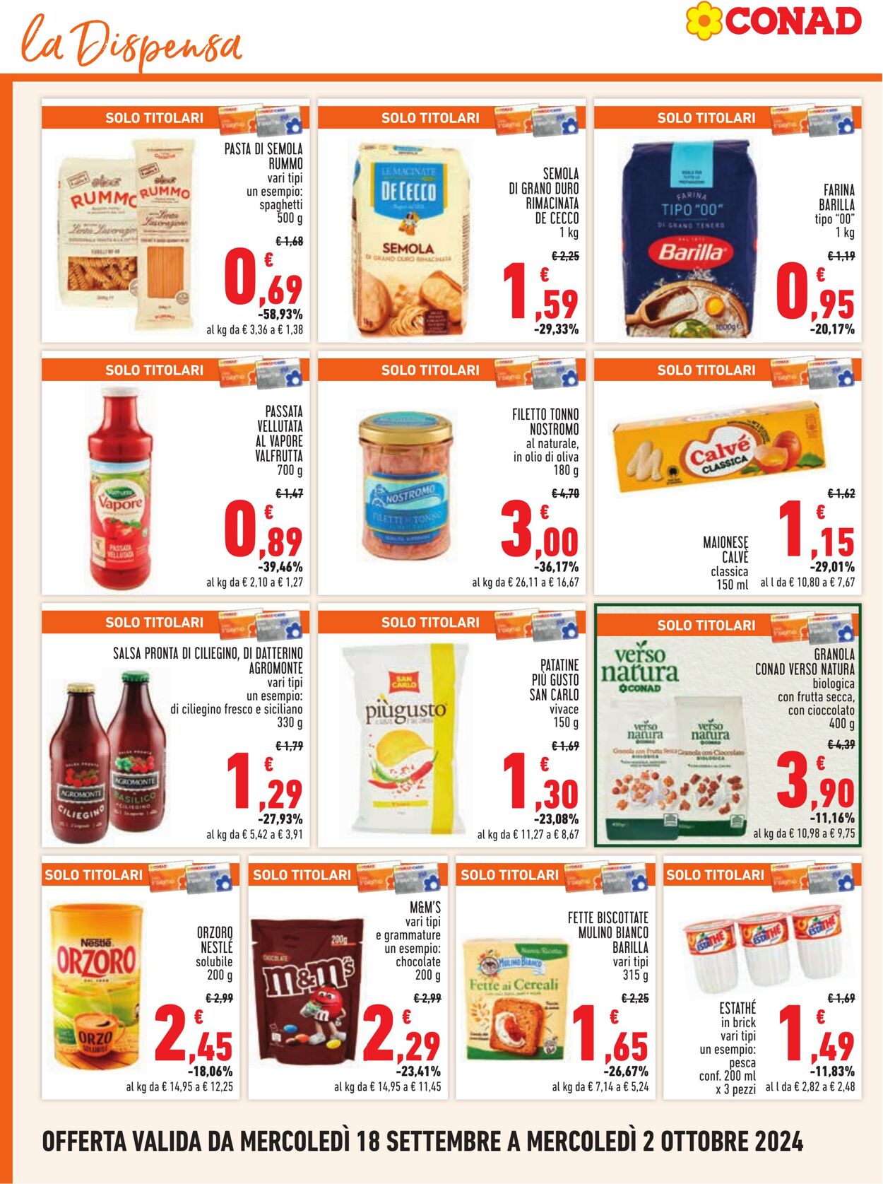 Volantino Conad 18.09.2024 - 02.10.2024