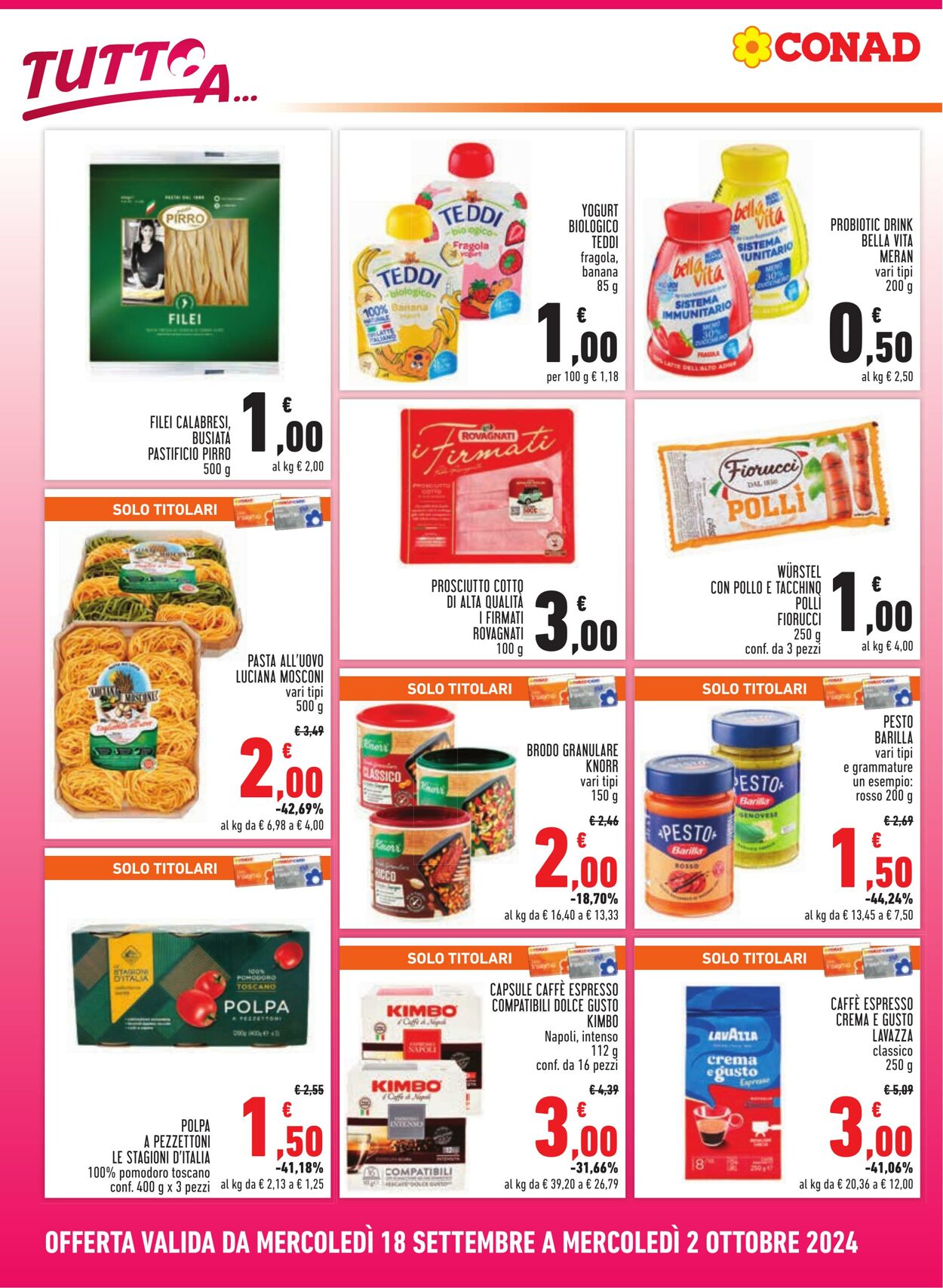 Volantino Conad 18.09.2024 - 02.10.2024