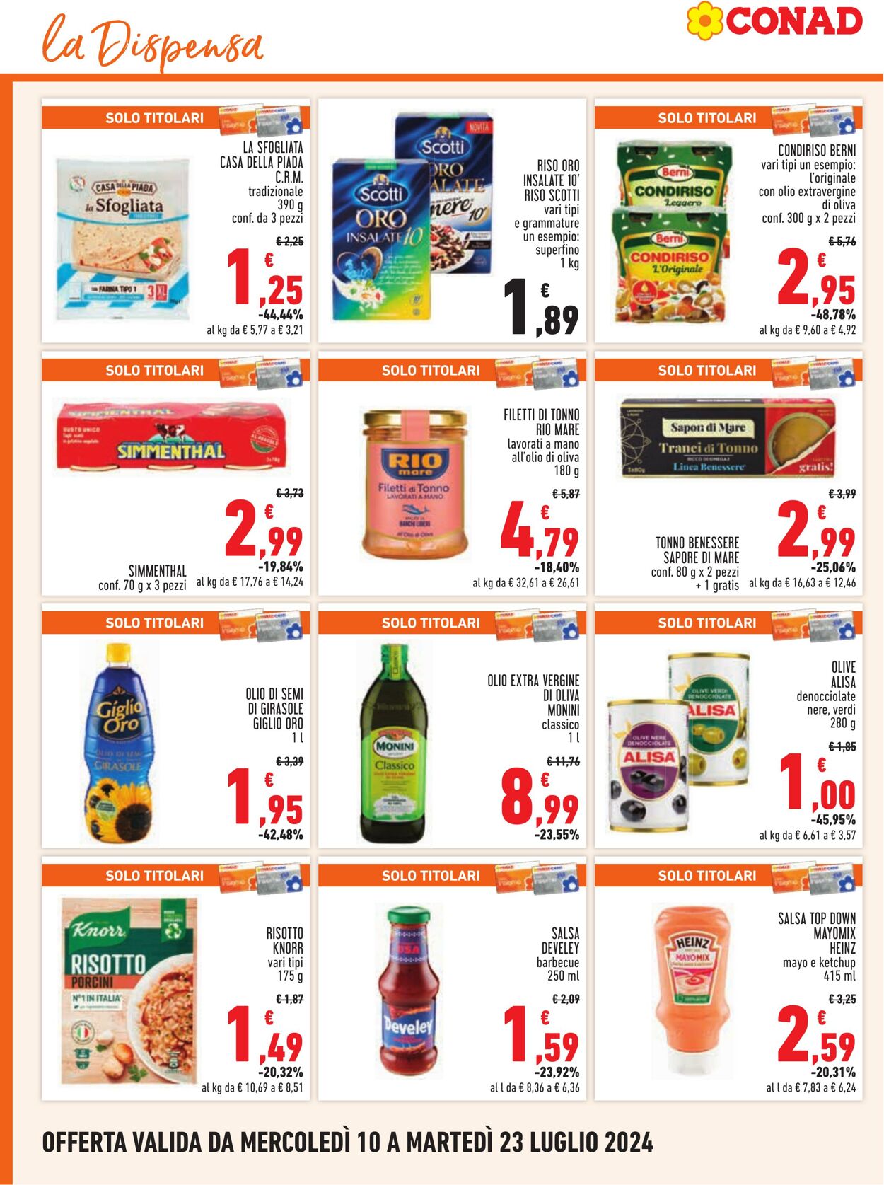 Volantino Conad 10.07.2024 - 23.07.2024