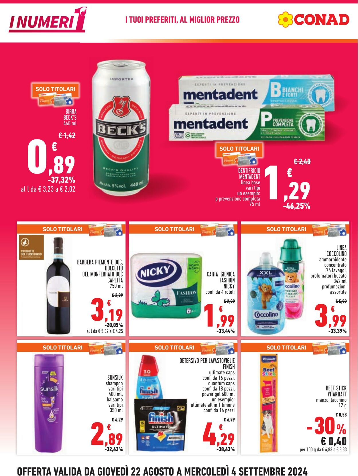 Volantino Conad 22.08.2024 - 04.09.2024