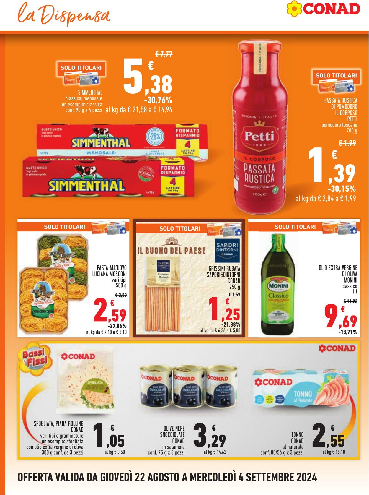 Volantino Conad 22.08.2024 - 04.09.2024