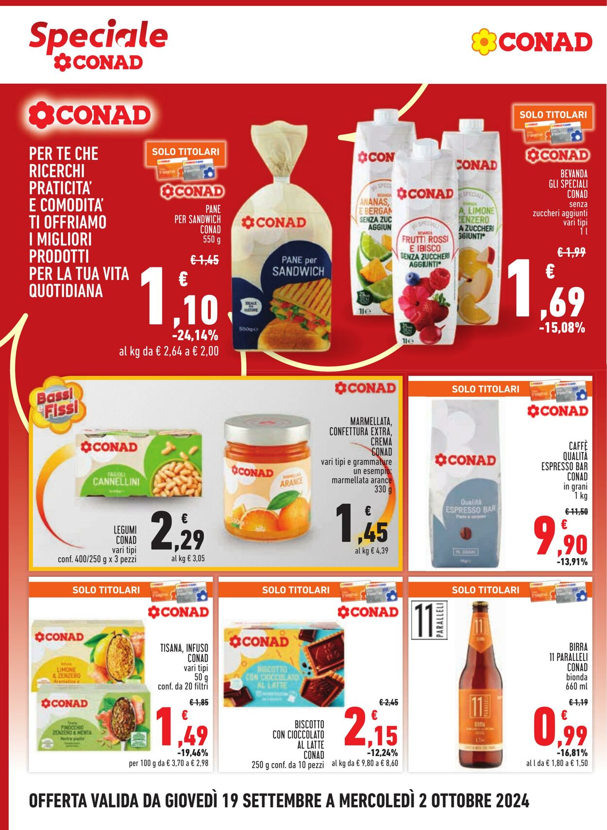 Volantino Conad 19.09.2024 - 02.10.2024