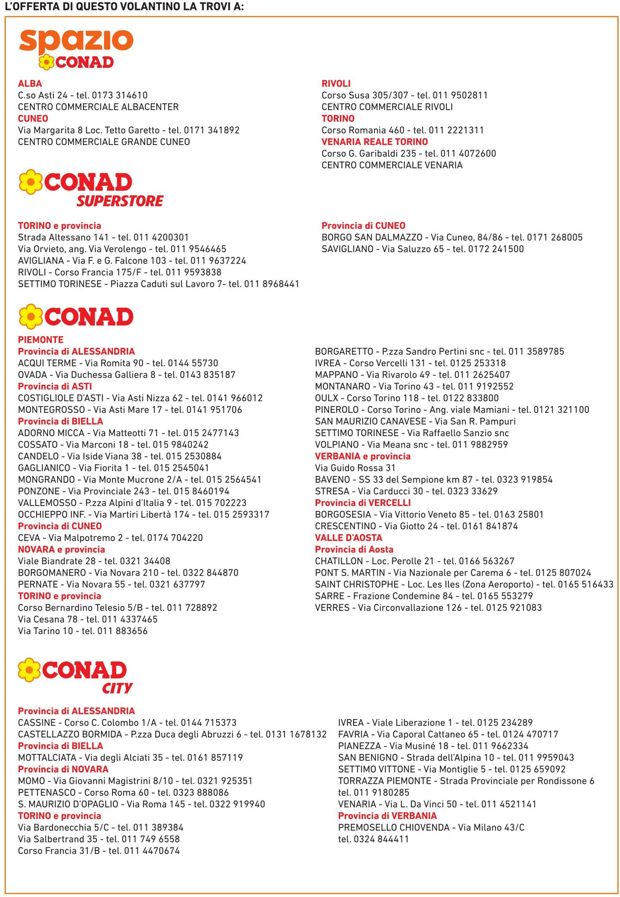 Volantino Conad 03.09.2024 - 16.10.2024