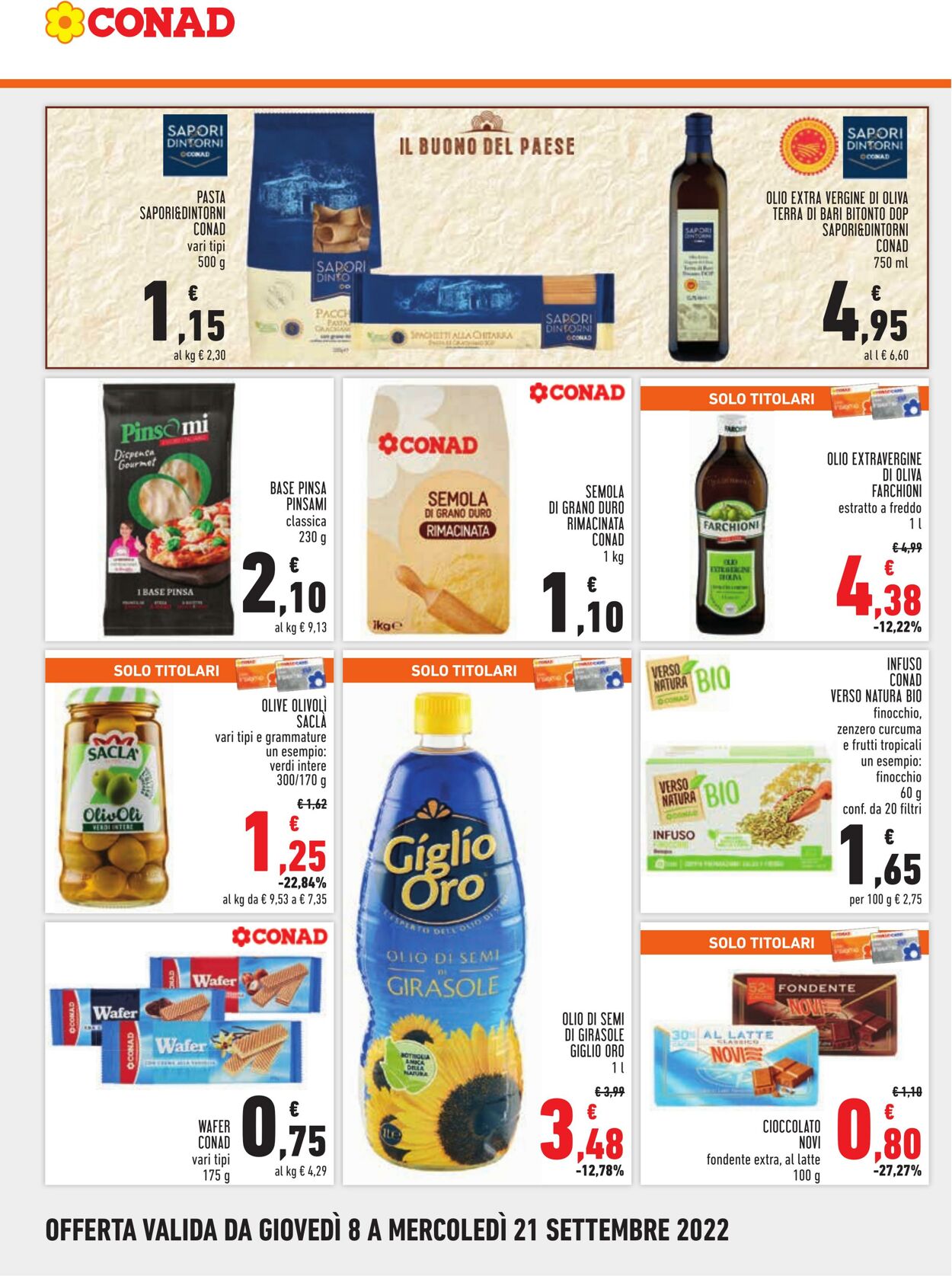 Volantino Conad 08.09.2022 - 21.09.2022