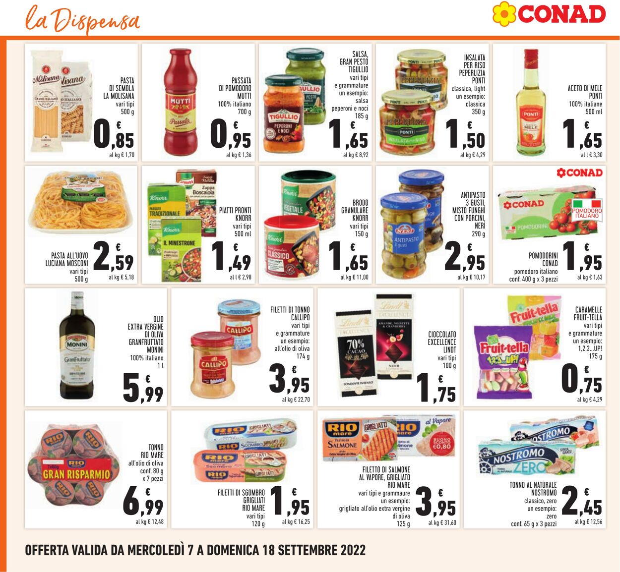 Volantino Conad 07.09.2022 - 18.09.2022