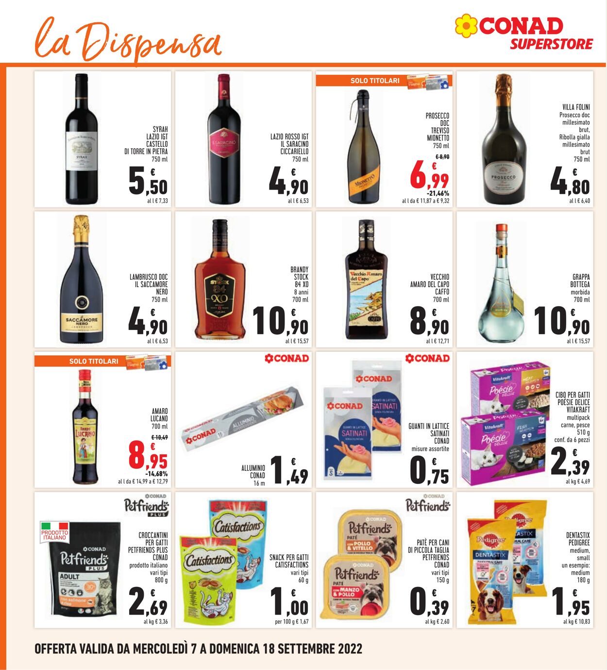 Volantino Conad 07.09.2022 - 18.09.2022