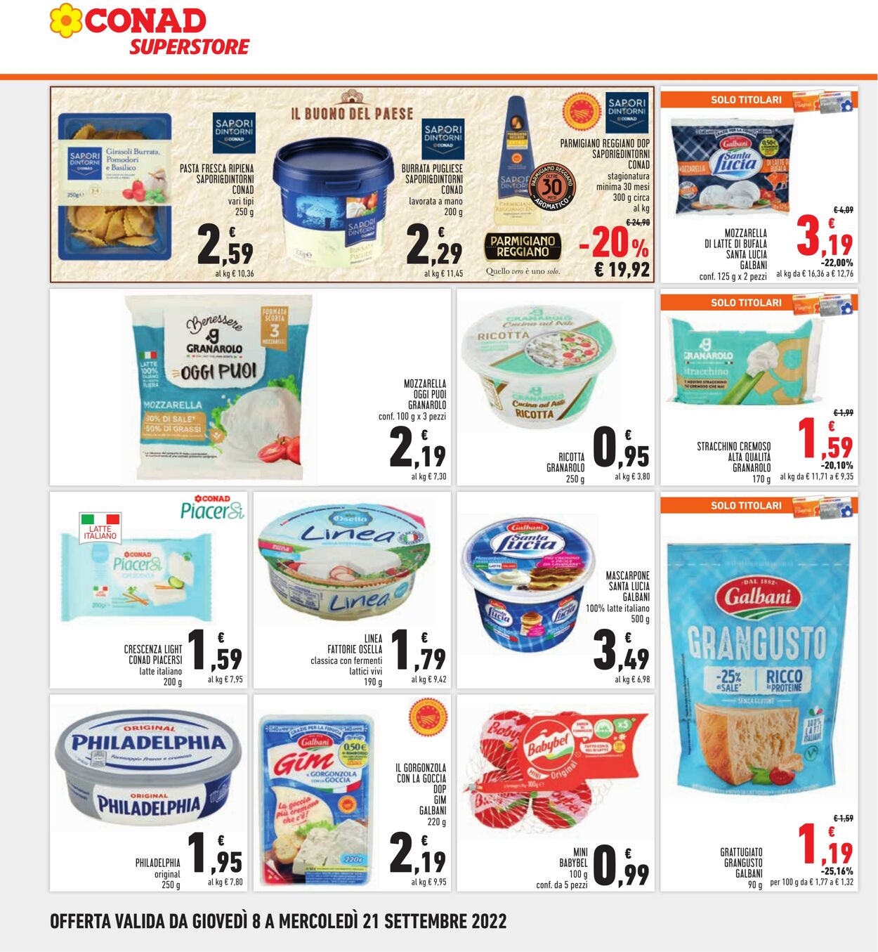 Volantino Conad 08.09.2022 - 21.09.2022