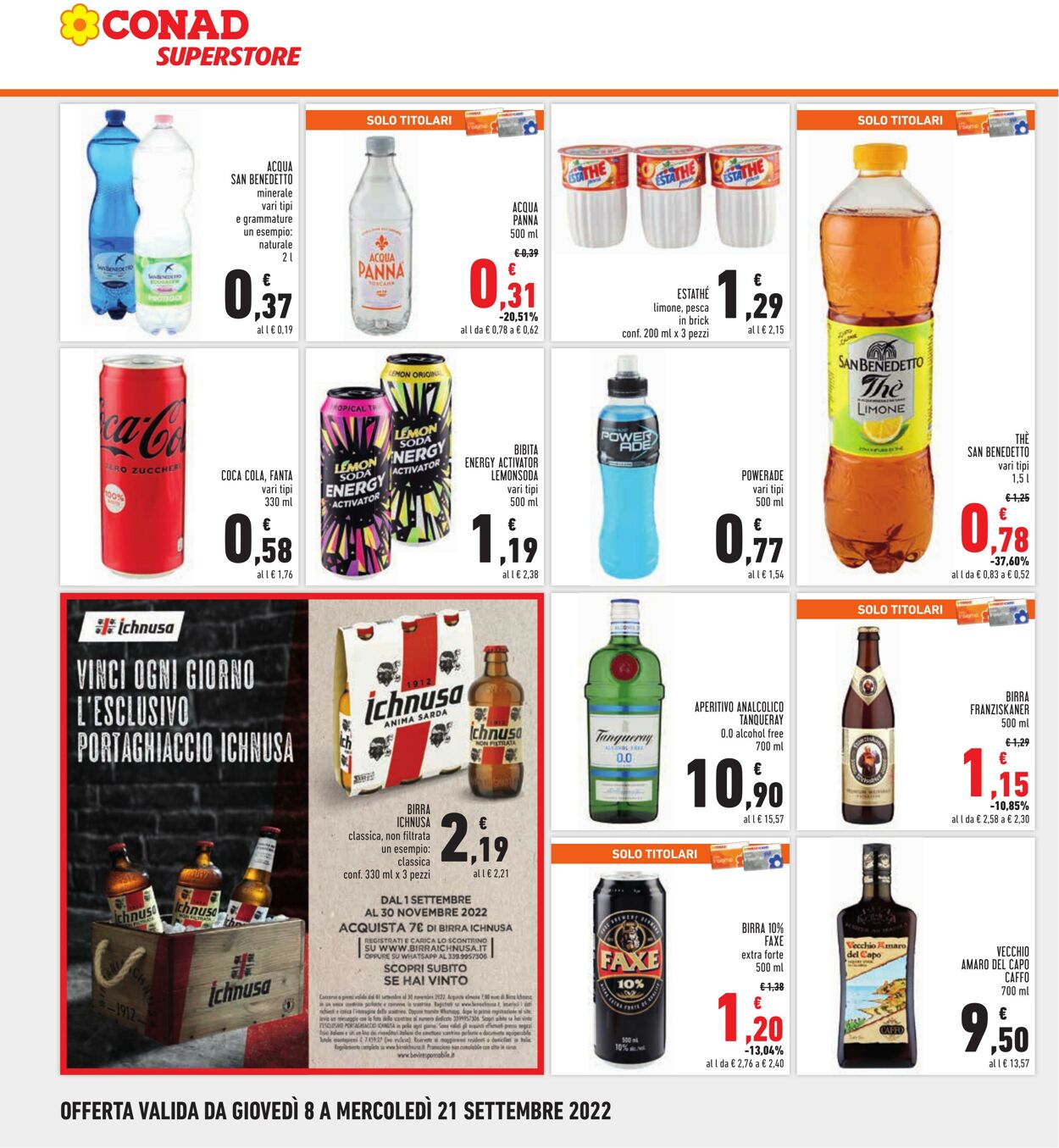 Volantino Conad 08.09.2022 - 21.09.2022