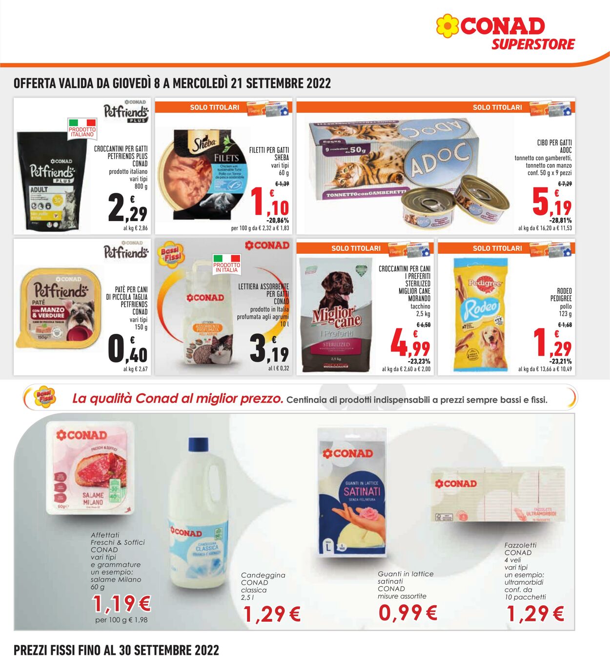 Volantino Conad 08.09.2022 - 21.09.2022