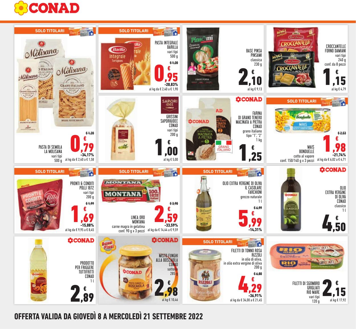 Volantino Conad 08.09.2022 - 21.09.2022