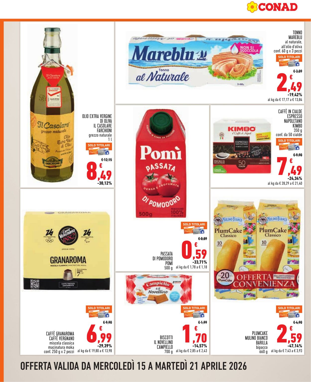 Volantino Conad 15.04.2026 - 21.04.2026