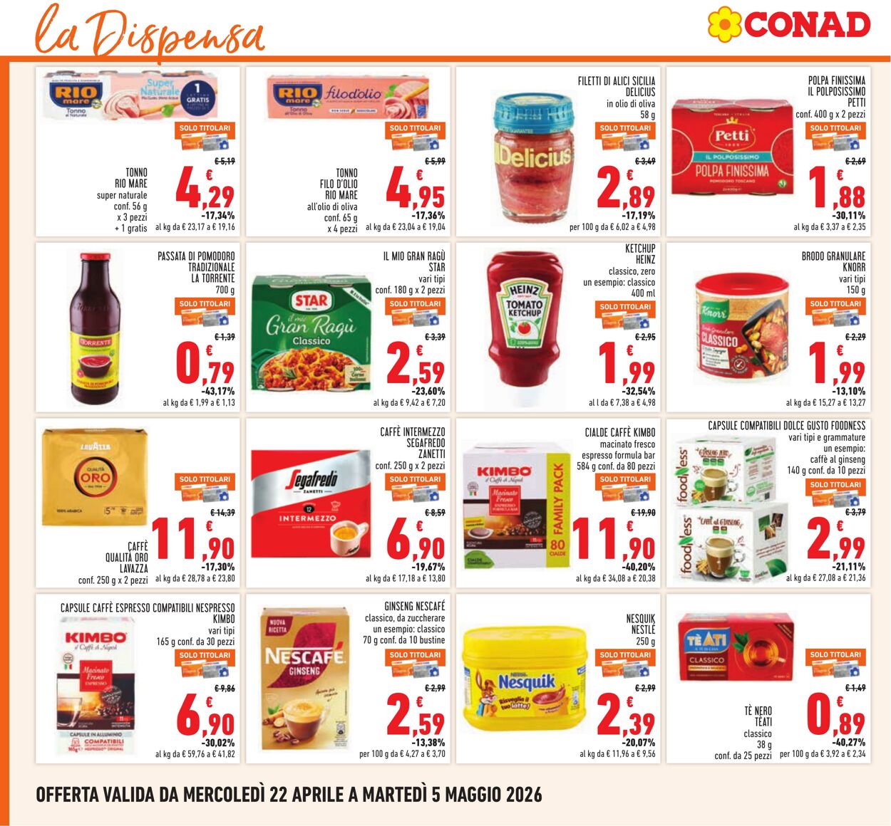 Volantino Conad 22.04.2026 - 05.05.2026