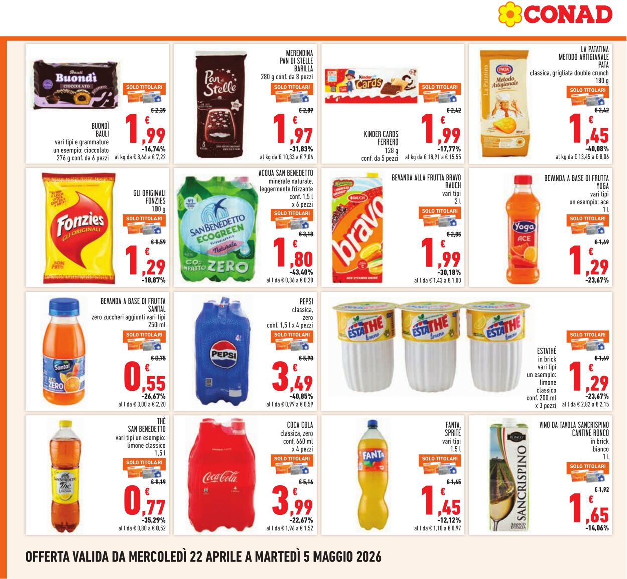 Volantino Conad 22.04.2026 - 05.05.2026