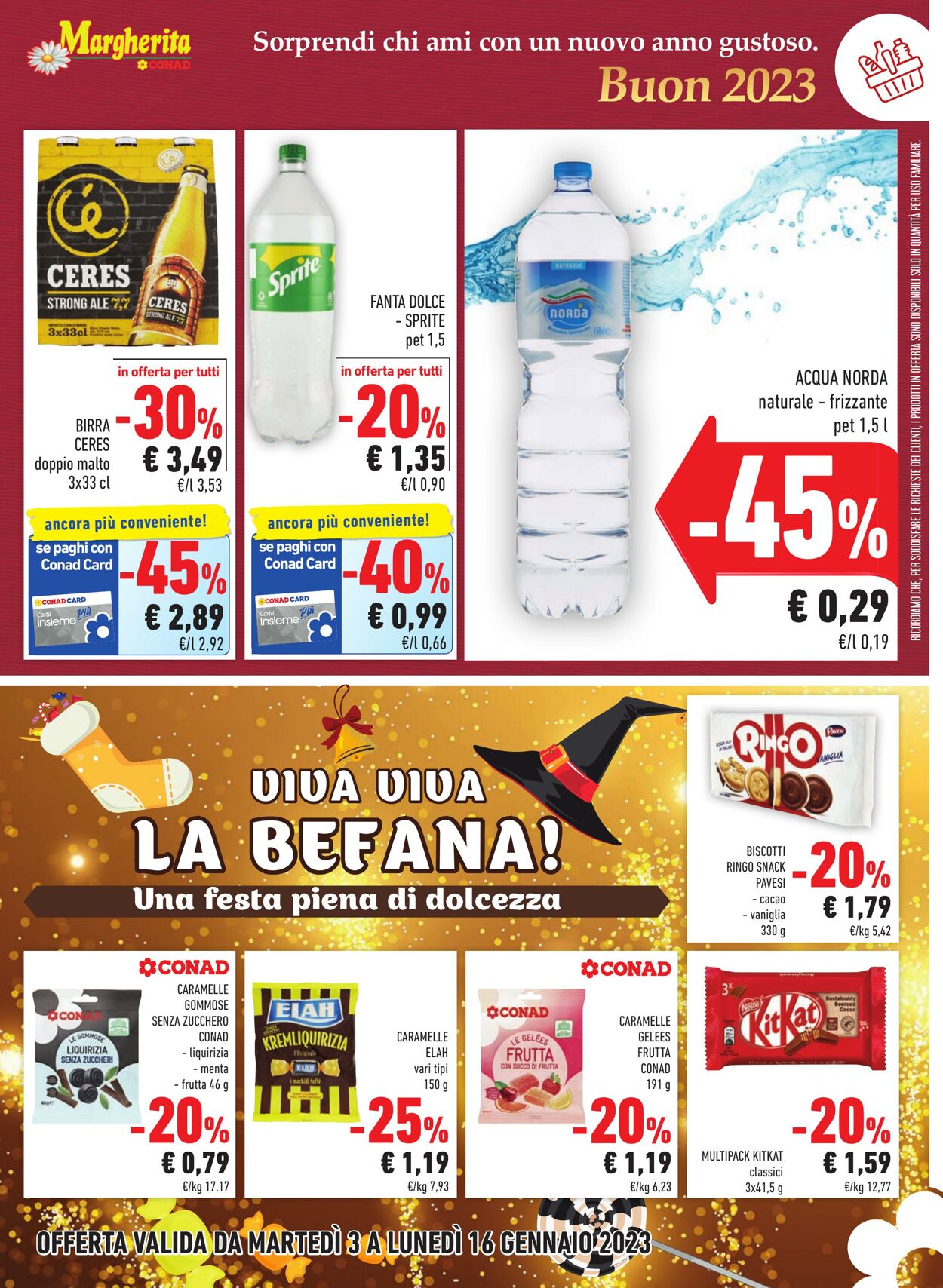 Volantino Conad 03.01.2023 - 16.01.2023