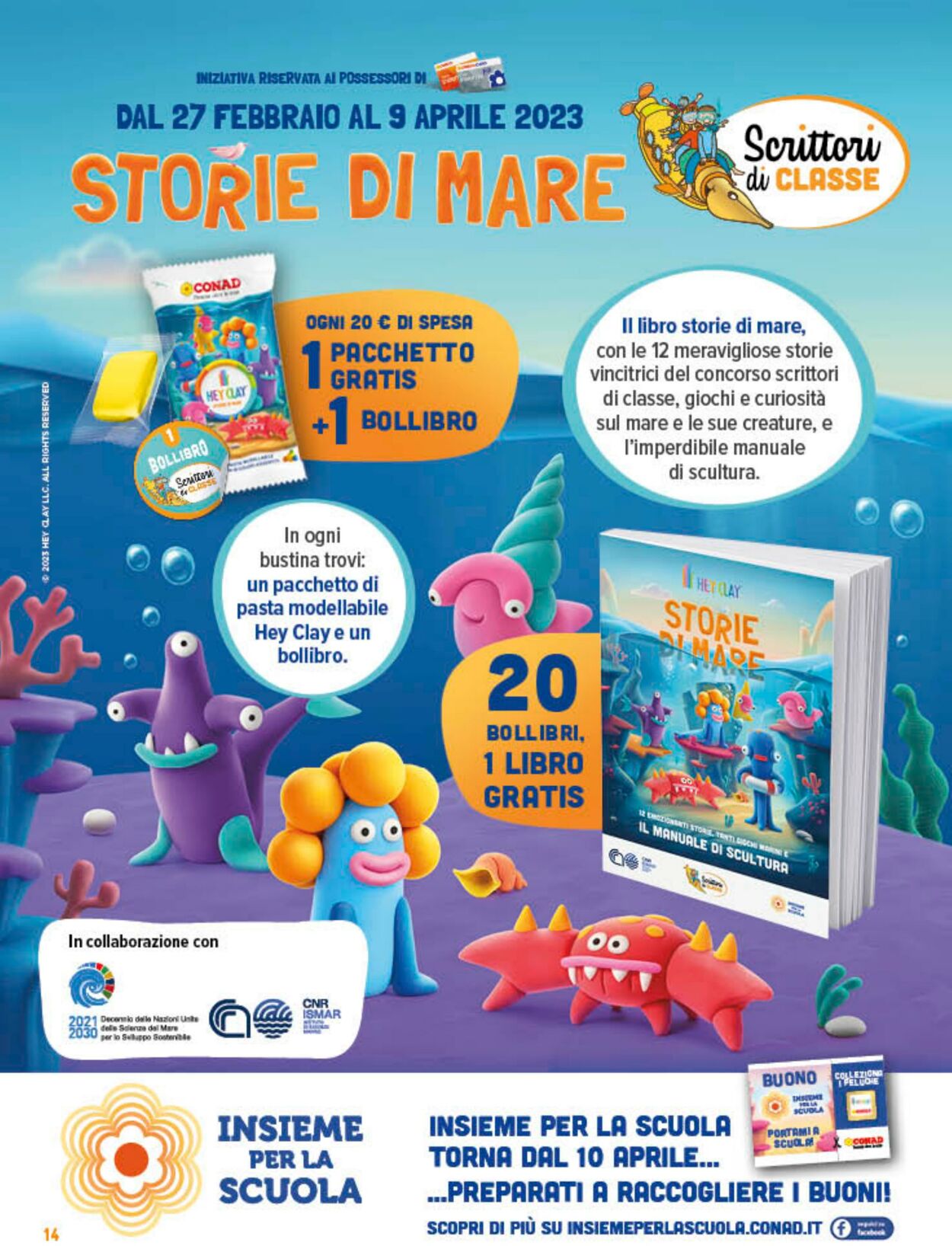 Bustina di pasta modellabile Hey Clay Storie di Mare, Conad