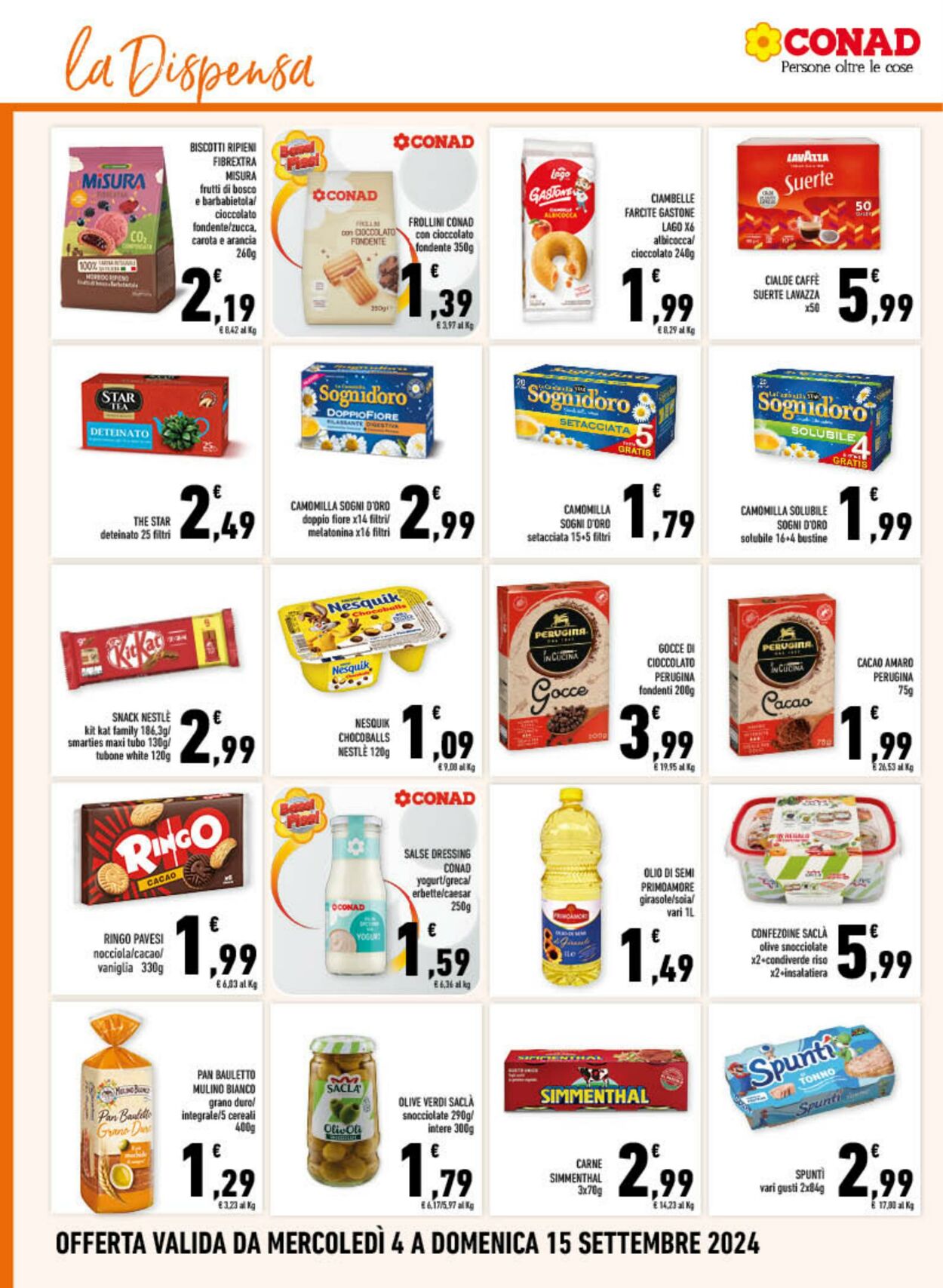 Volantino Conad 04.09.2024 - 15.09.2024