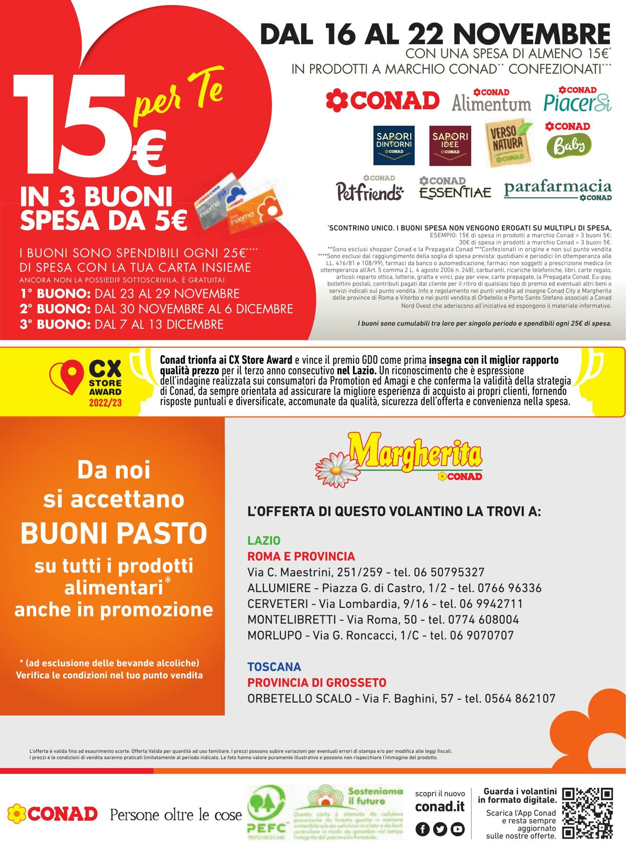 Volantino Conad 16.11.2022 - 27.11.2022