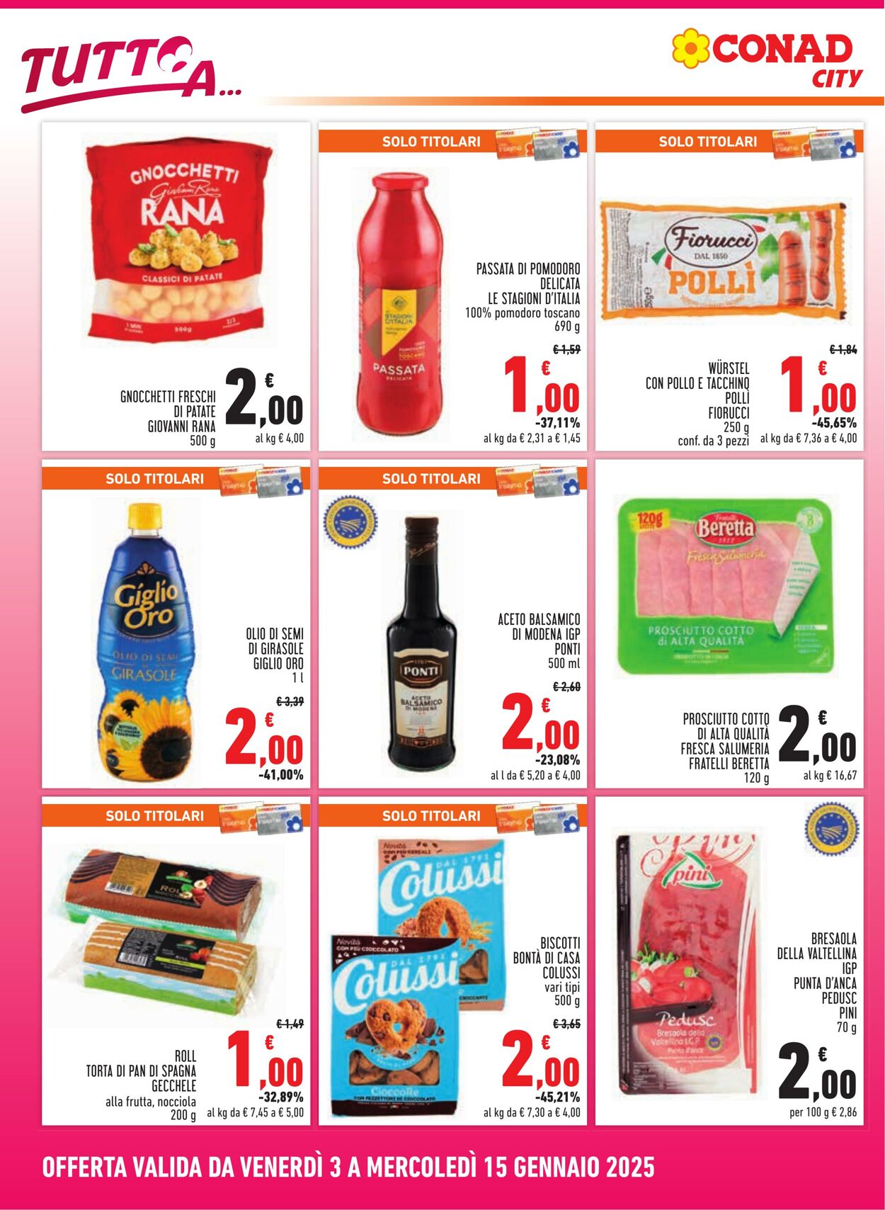 Volantino Conad 03.01.2025 - 15.01.2025