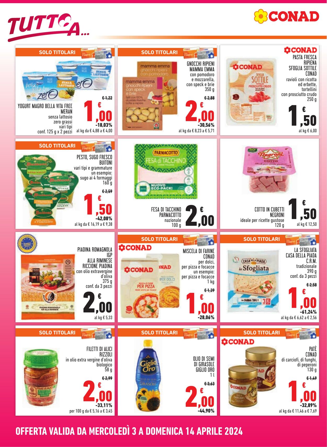 Volantino Conad 03.04.2024 - 14.04.2024