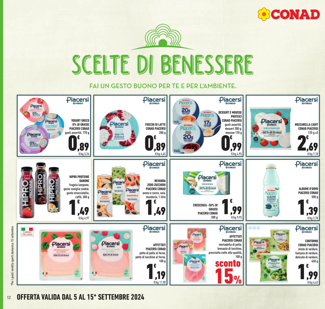 Volantino Conad 05.08.2024 - 15.09.2024