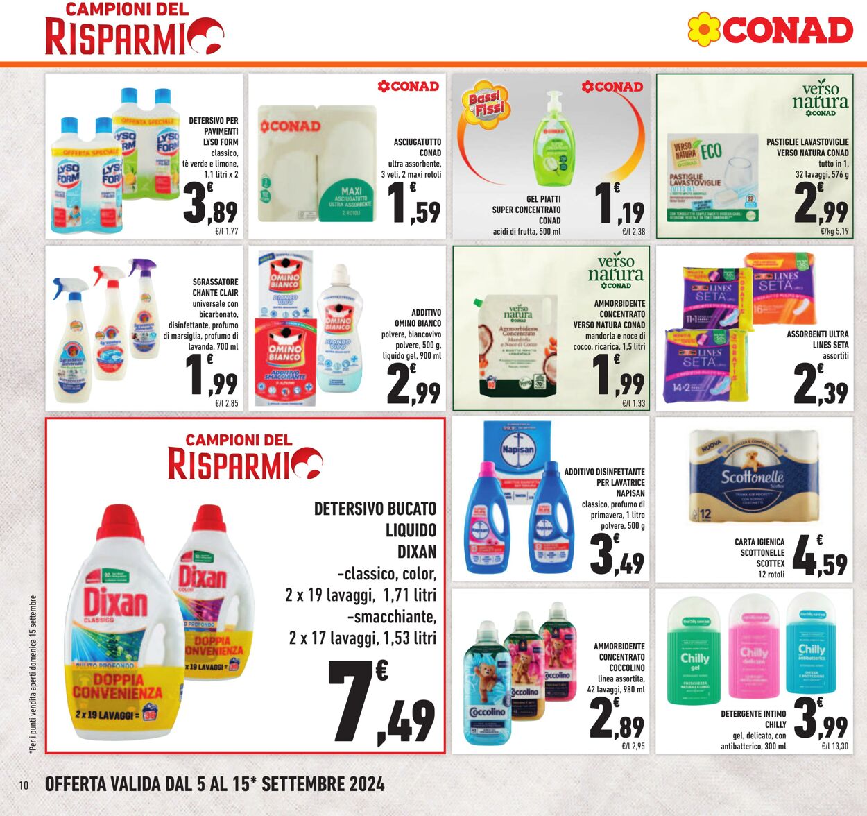 Volantino Conad 05.09.2024 - 15.09.2024