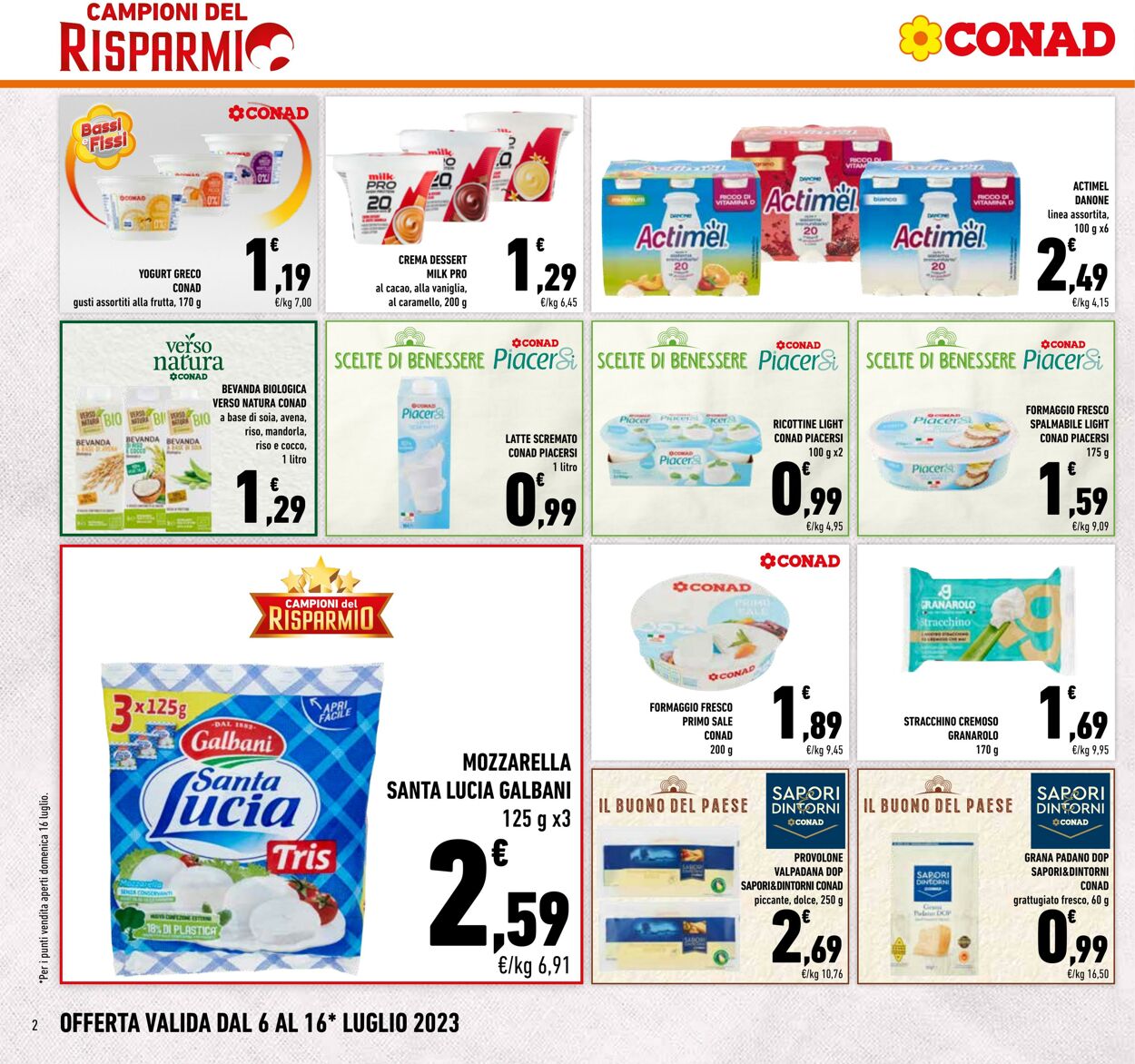 Volantino Conad 06.07.2023 - 16.07.2023