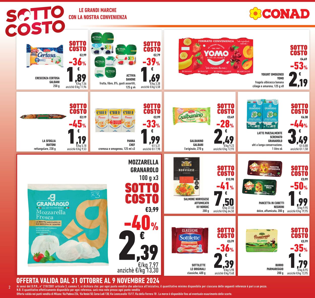 Volantino Conad 31.10.2024 - 09.11.2024