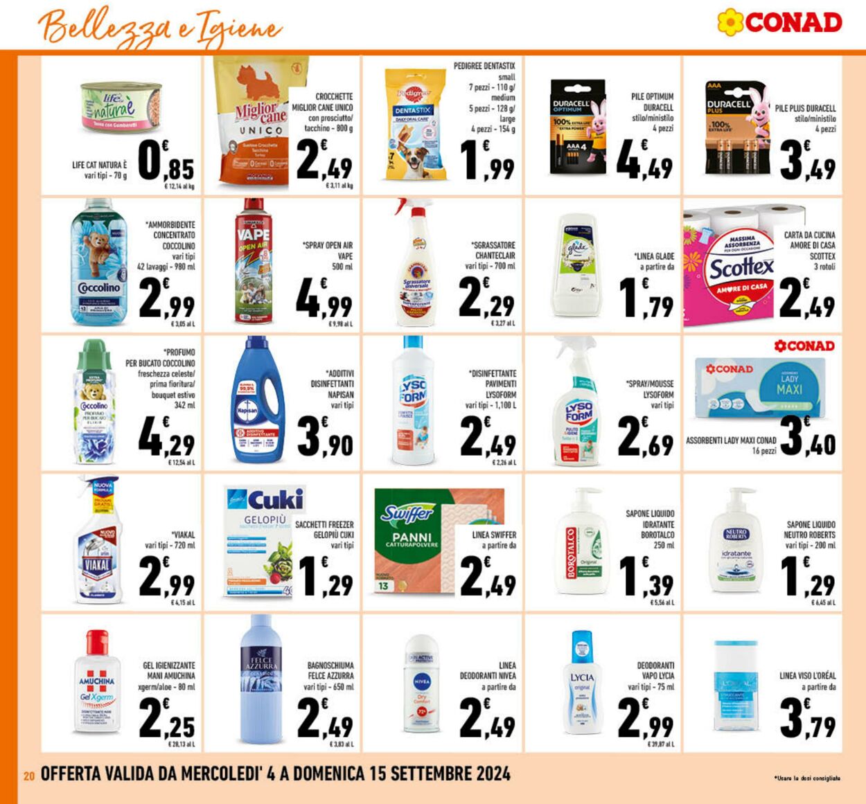 Volantino Conad 04.09.2024 - 15.09.2024