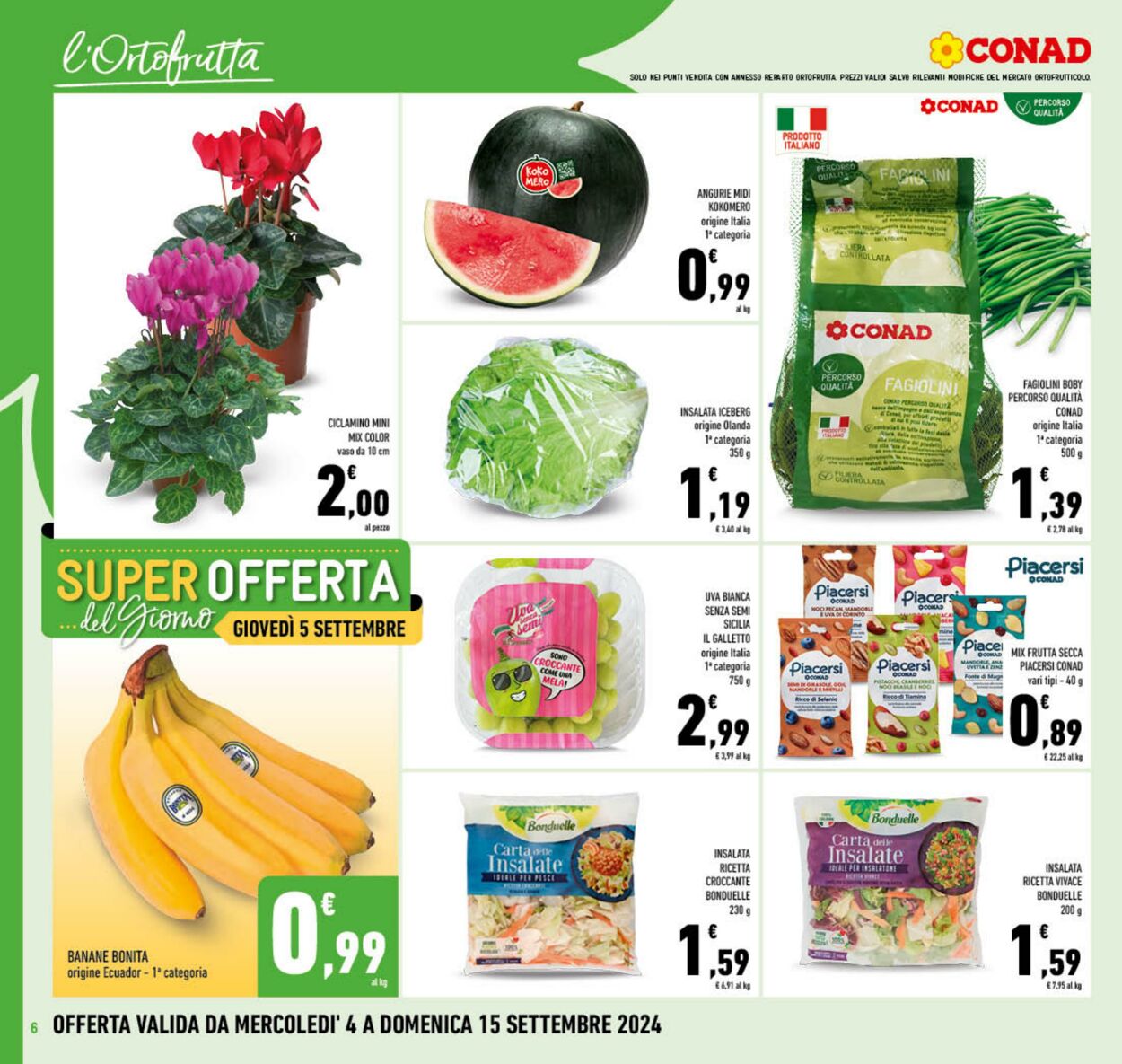 Volantino Conad 04.09.2024 - 15.09.2024