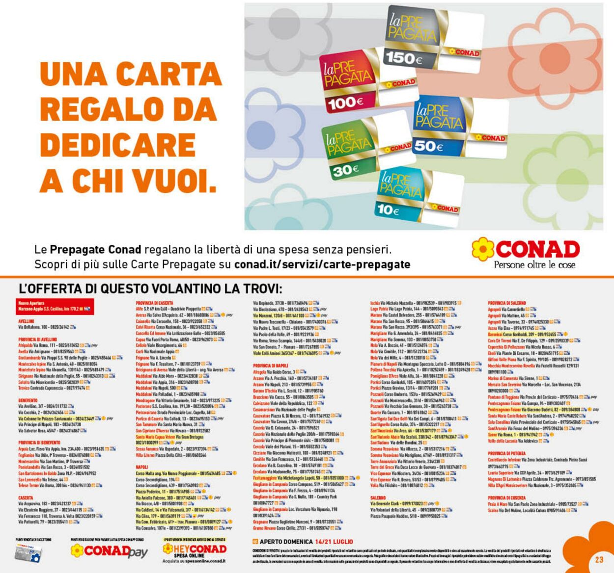 Volantino Conad 10.07.2024 - 21.07.2024