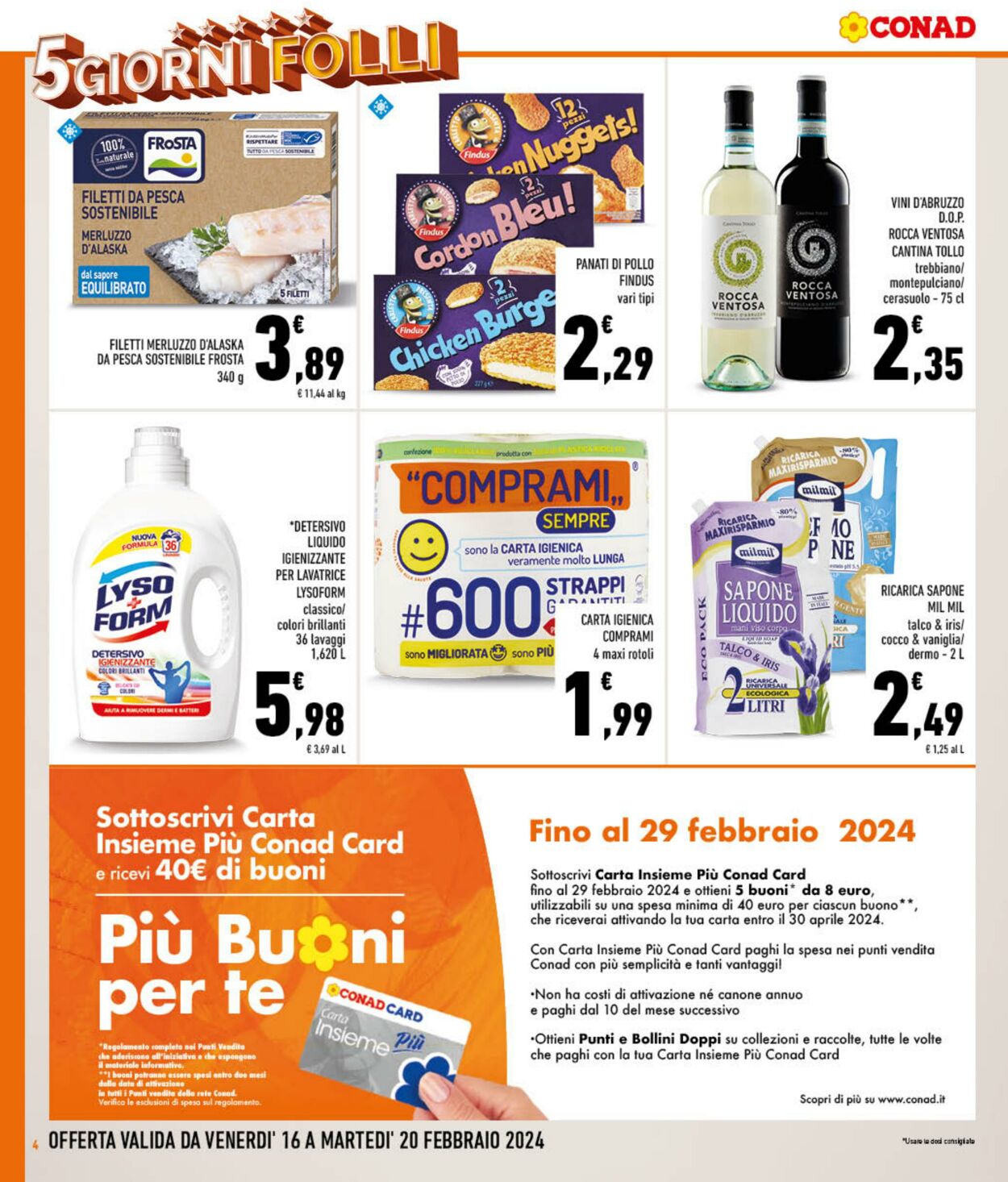 Volantino Conad 16.02.2024 - 20.02.2024