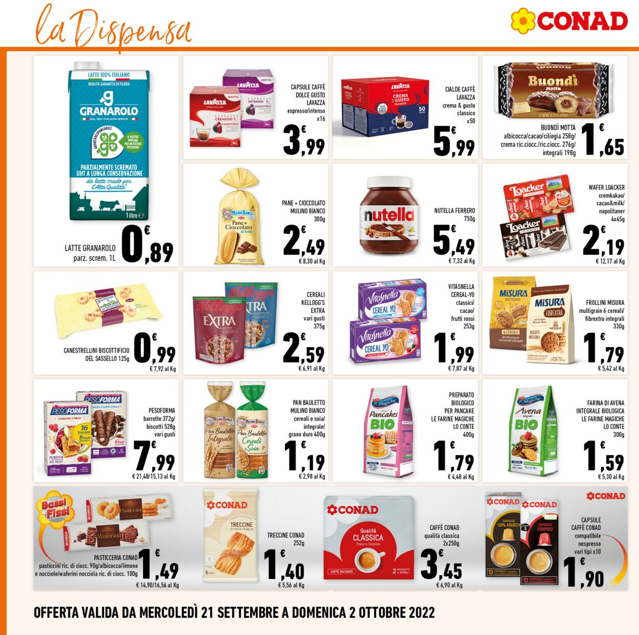 Volantino Conad 21.09.2022 - 02.10.2022