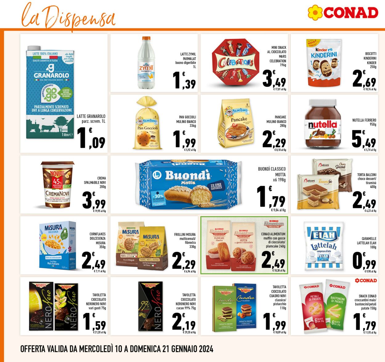 Volantino Conad 10.01.2024 - 21.01.2024