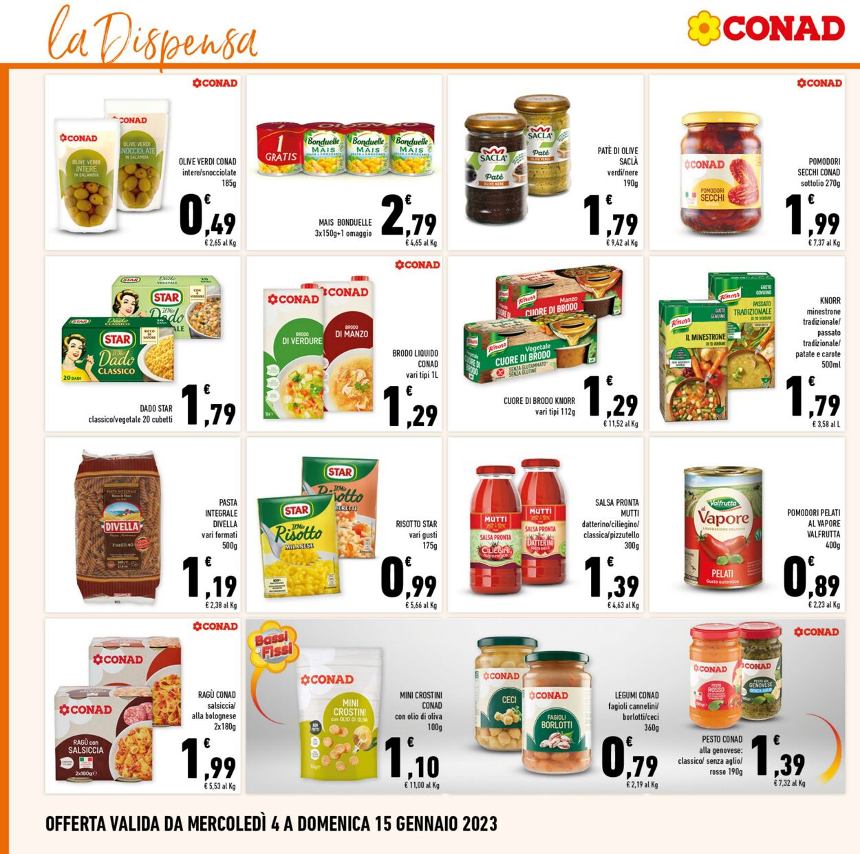 Volantino Conad 04.01.2023 - 15.01.2023