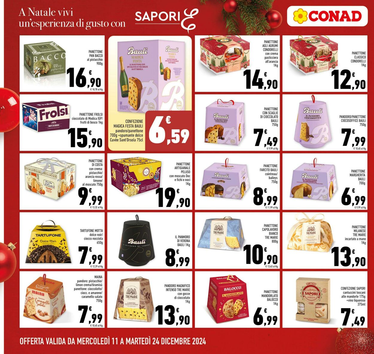 Volantino Conad 11.12.2024 - 24.12.2024