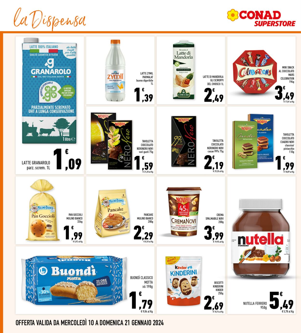 Volantino Conad 10.01.2024 - 21.01.2024