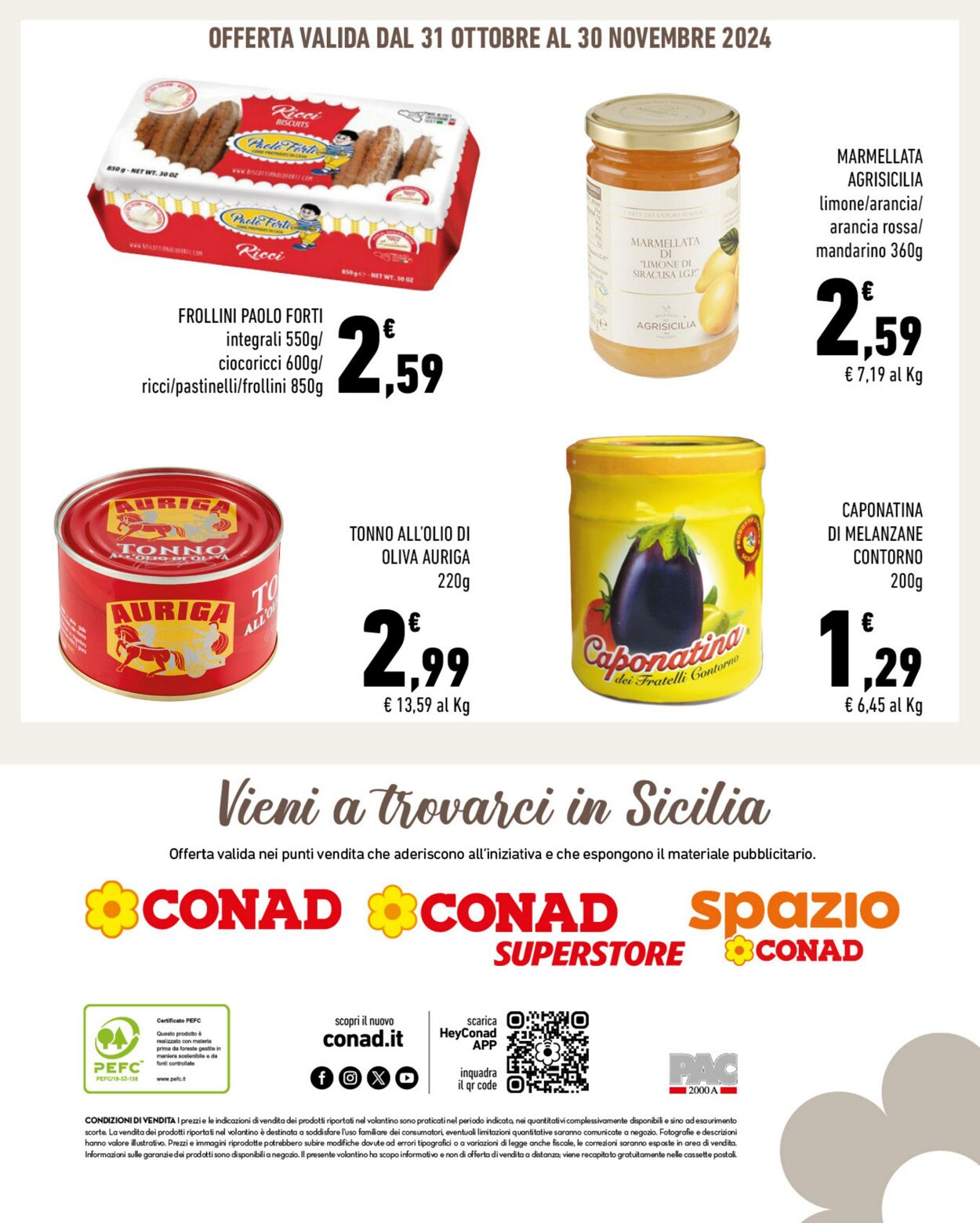 Volantino Conad 31.10.2024 - 30.11.2024