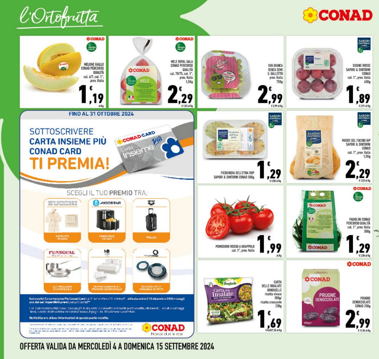 Volantino Conad 04.09.2024 - 15.09.2024