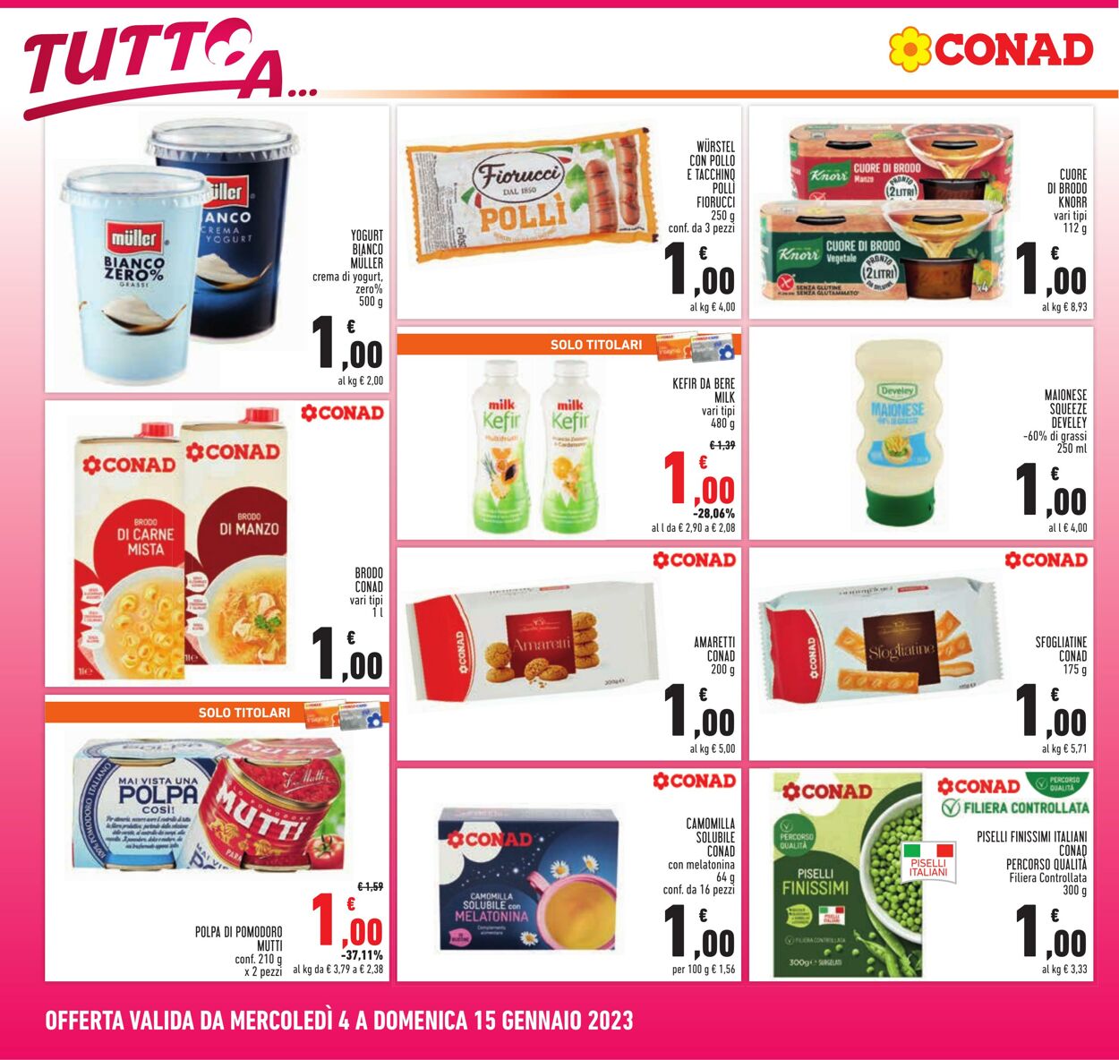 Volantino Conad 04.01.2023 - 15.01.2023