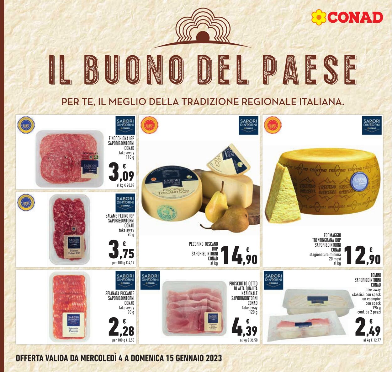 Volantino Conad 04.01.2023 - 15.01.2023