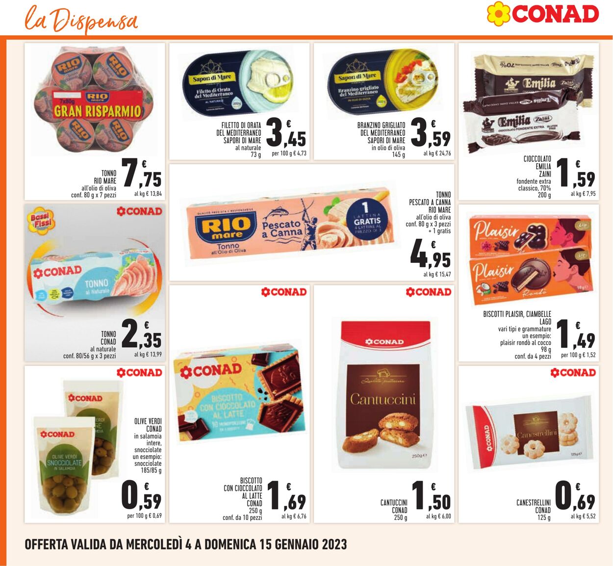 Volantino Conad 04.01.2023 - 15.01.2023