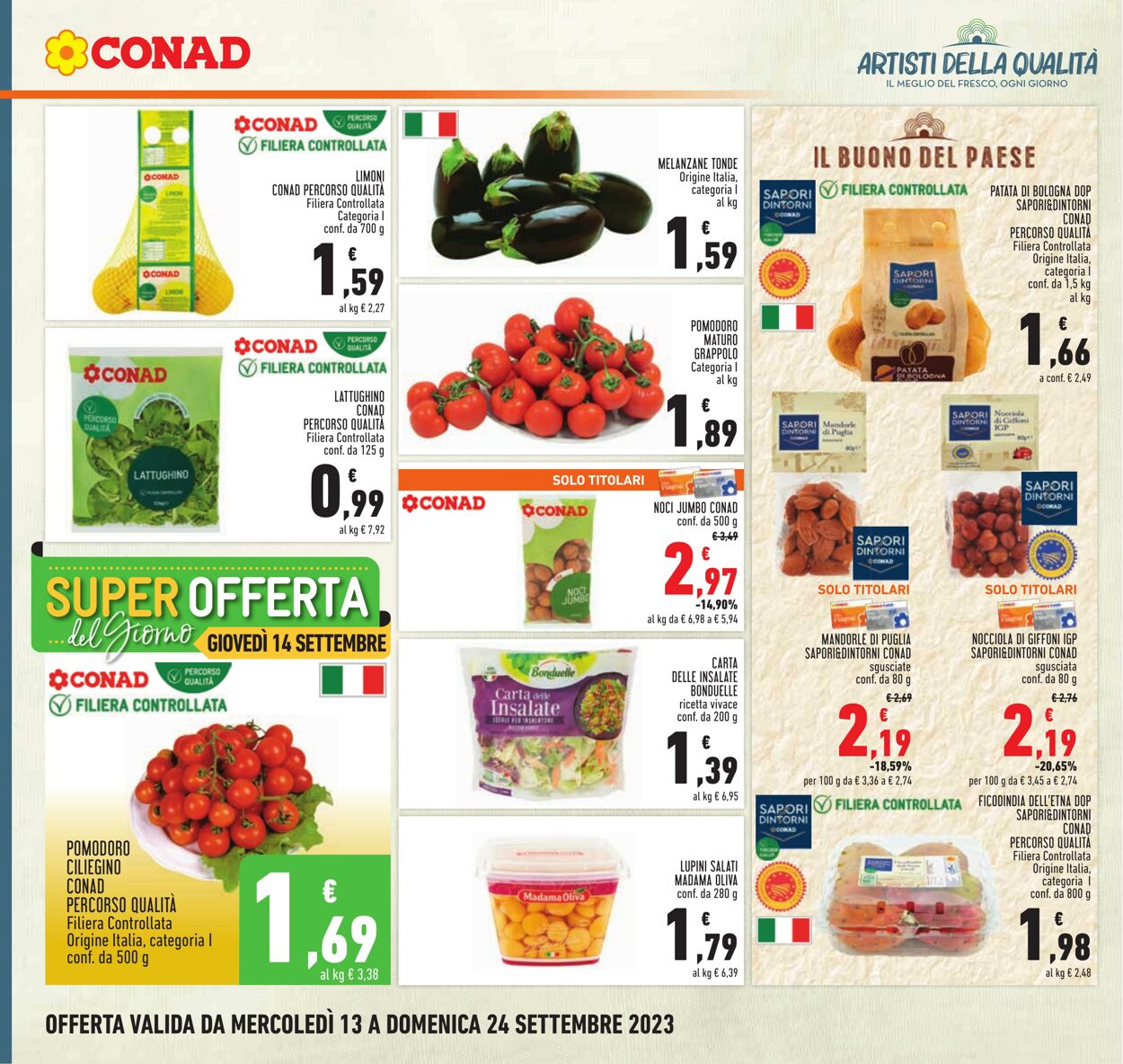 Volantino Conad 13.09.2023 - 24.09.2023